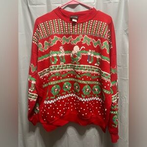 Vintage Ugly Christmas Crewneck Sweatshirt Size large